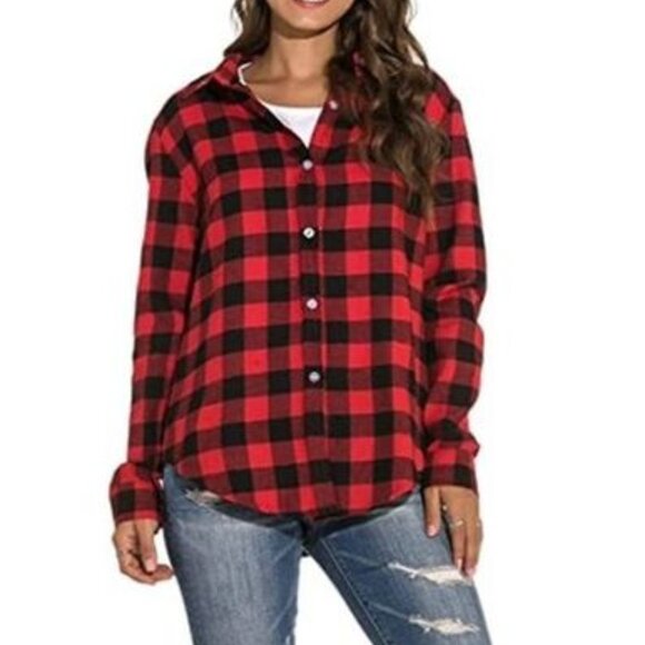 Abercrombie & Fitch Button Down Buffalo Check Flannel Shirt Size Small - Picture 1 of 13